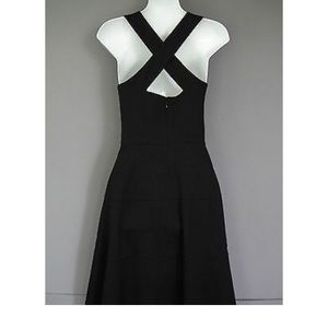Banana Republic Black Fit&Flare Crossback Dress